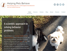 Tablet Screenshot of helpingpetsbehave.com